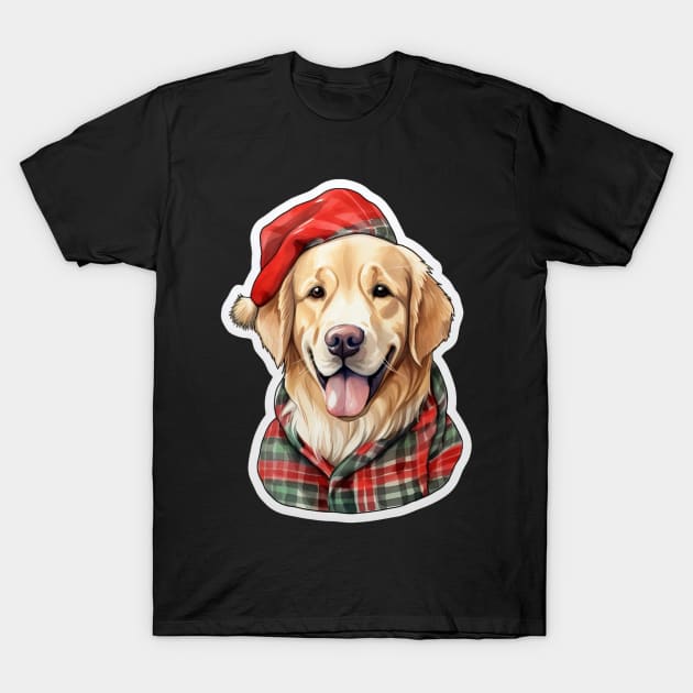 Golden Retriever Christmas T-Shirt by Mistywisp